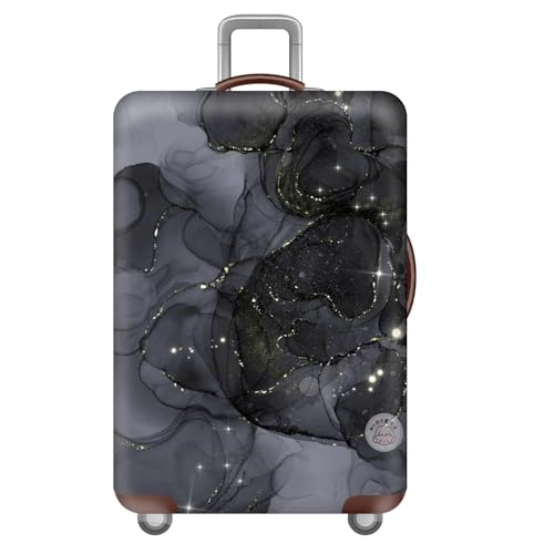 wxlmom Kofferschutzhülle S Grau Schwarz Waschbar,Suitcase Cover Für Kinder Und Erwachsene,Elastischer Spandex-Koffer-Protector,Koffer-Abdeckungen von wxlmom