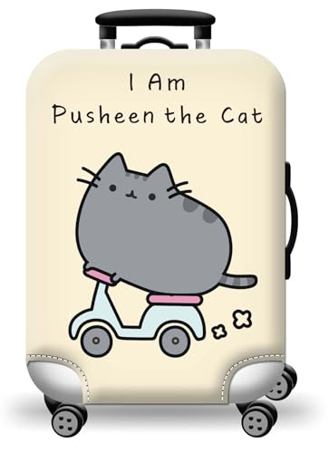 wxlmom Kofferschutzhülle S Graue Katze Waschbar,Suitcase Cover Für Kinder Und Erwachsene,Elastischer Spandex-Koffer-Protector,Koffer-Abdeckungen von wxlmom