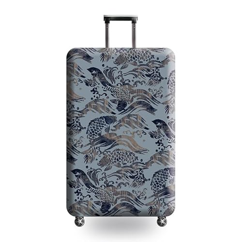wxlmom Kofferschutzhülle S Graue Muster Waschbar,Suitcase Cover Für Kinder Und Erwachsene,Elastischer Spandex-Koffer-Protector,Koffer-Abdeckungen von wxlmom