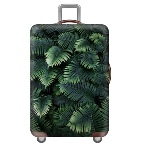 wxlmom Kofferschutzhülle S Grüne Blätter Waschbar,Suitcase Cover Für Kinder Und Erwachsene,Elastischer Spandex-Koffer-Protector,Koffer-Abdeckungen von wxlmom
