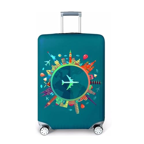 wxlmom Kofferschutzhülle S Grüne Flugzeuge Waschbar,Suitcase Cover Für Kinder Und Erwachsene,Elastischer Spandex-Koffer-Protector,Koffer-Abdeckungen von wxlmom