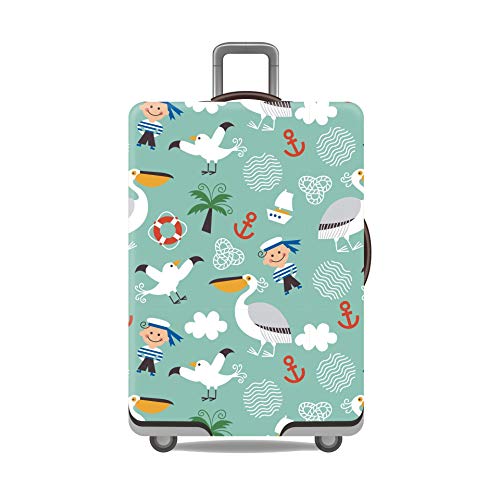 wxlmom Kofferschutzhülle S Grüne Tiere Waschbar,Suitcase Cover Für Kinder Und Erwachsene,Elastischer Spandex-Koffer-Protector,Koffer-Abdeckungen von wxlmom
