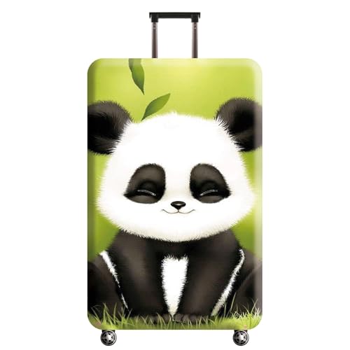 wxlmom Kofferschutzhülle S Grüner Panda Waschbar,Suitcase Cover Für Kinder Und Erwachsene,Elastischer Spandex-Koffer-Protector,Koffer-Abdeckungen von wxlmom
