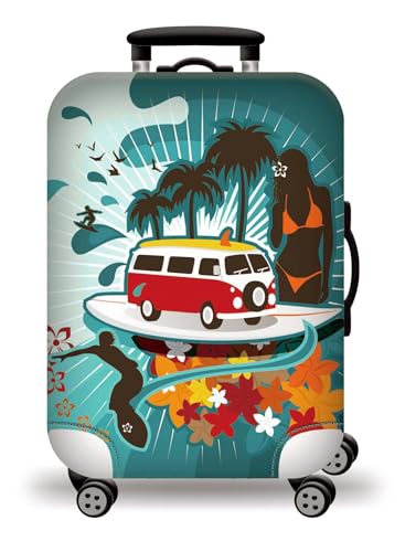 wxlmom Kofferschutzhülle S Grünes Auto Waschbar,Suitcase Cover Für Kinder Und Erwachsene,Elastischer Spandex-Koffer-Protector,Koffer-Abdeckungen von wxlmom