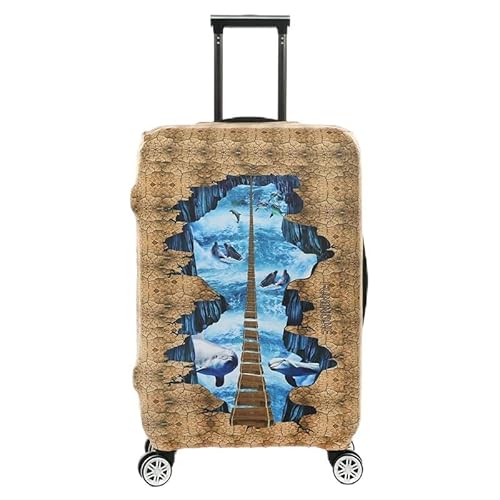 wxlmom Kofferschutzhülle S Khakiblau Waschbar,Suitcase Cover Für Kinder Und Erwachsene,Elastischer Spandex-Koffer-Protector,Koffer-Abdeckungen von wxlmom