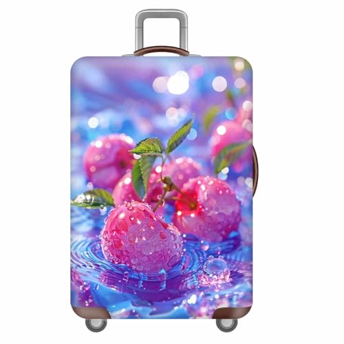wxlmom Kofferschutzhülle S Kirsche Waschbar,Suitcase Cover Für Kinder Und Erwachsene,Elastischer Spandex-Koffer-Protector,Koffer-Abdeckungen von wxlmom