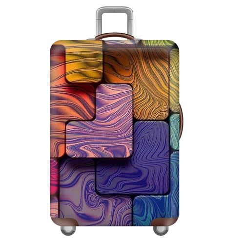 wxlmom Kofferschutzhülle S Lila, Gelb, Rosa Waschbar,Suitcase Cover Für Kinder Und Erwachsene,Elastischer Spandex-Koffer-Protector,Koffer-Abdeckungen von wxlmom