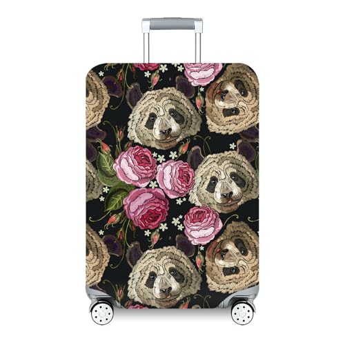 wxlmom Kofferschutzhülle S Panda Blume Waschbar,Suitcase Cover Für Kinder Und Erwachsene,Elastischer Spandex-Koffer-Protector,Koffer-Abdeckungen von wxlmom