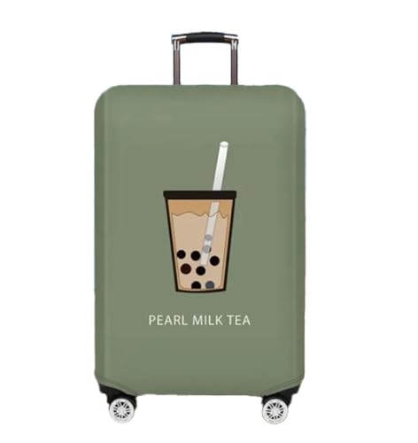 wxlmom Kofferschutzhülle S Perlmilchtee Waschbar,Suitcase Cover Für Kinder Und Erwachsene,Elastischer Spandex-Koffer-Protector,Koffer-Abdeckungen von wxlmom