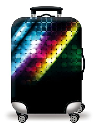 wxlmom Kofferschutzhülle S Regenbogengitter Waschbar,Suitcase Cover Für Kinder Und Erwachsene,Elastischer Spandex-Koffer-Protector,Koffer-Abdeckungen von wxlmom