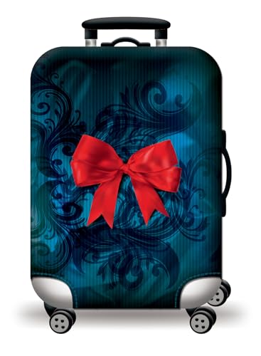 wxlmom Kofferschutzhülle S Roter Bogen Waschbar,Suitcase Cover Für Kinder Und Erwachsene,Elastischer Spandex-Koffer-Protector,Koffer-Abdeckungen von wxlmom