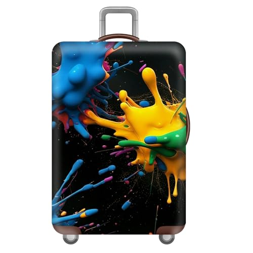 wxlmom Kofferschutzhülle S Schwarz, Blau, Gelb Waschbar,Suitcase Cover Für Kinder Und Erwachsene,Elastischer Spandex-Koffer-Protector,Koffer-Abdeckungen von wxlmom