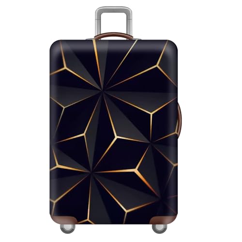 wxlmom Kofferschutzhülle S Schwarz Gelb Geometrie Waschbar,Suitcase Cover Für Kinder Und Erwachsene,Elastischer Spandex-Koffer-Protector,Koffer-Abdeckungen von wxlmom