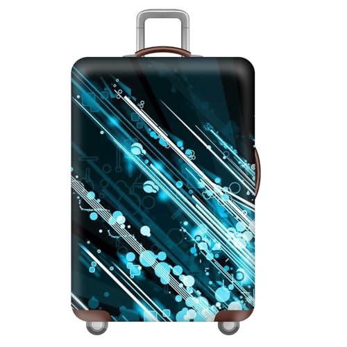 wxlmom Kofferschutzhülle S Schwarz Grün Waschbar,Suitcase Cover Für Kinder Und Erwachsene,Elastischer Spandex-Koffer-Protector,Koffer-Abdeckungen von wxlmom