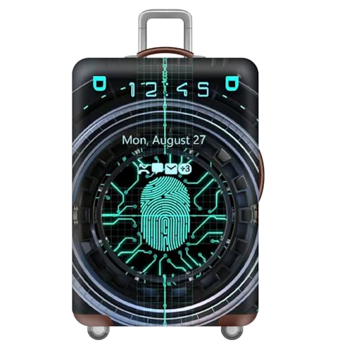 wxlmom Kofferschutzhülle S Schwarz Grün Waschbar,Suitcase Cover Für Kinder Und Erwachsene,Elastischer Spandex-Koffer-Protector,Koffer-Abdeckungen von wxlmom