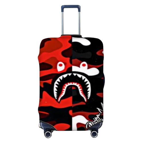wxlmom Kofferschutzhülle S Schwarz Und Rot Waschbar,Suitcase Cover Für Kinder Und Erwachsene,Elastischer Spandex-Koffer-Protector,Koffer-Abdeckungen von wxlmom