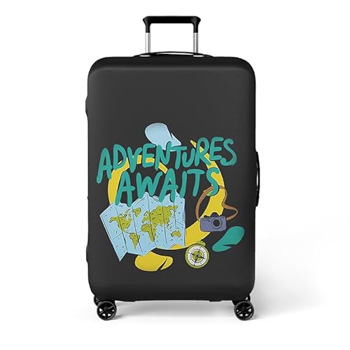 wxlmom Kofferschutzhülle S Schwarz Waschbar,Suitcase Cover Für Kinder Und Erwachsene,Elastischer Spandex-Koffer-Protector,Koffer-Abdeckungen von wxlmom