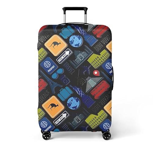 wxlmom Kofferschutzhülle S Schwarz Waschbar,Suitcase Cover Für Kinder Und Erwachsene,Elastischer Spandex-Koffer-Protector,Koffer-Abdeckungen von wxlmom