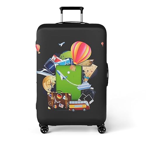 wxlmom Kofferschutzhülle S Schwarz Waschbar,Suitcase Cover Für Kinder Und Erwachsene,Elastischer Spandex-Koffer-Protector,Koffer-Abdeckungen von wxlmom