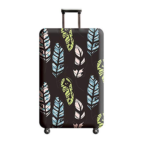 wxlmom Kofferschutzhülle S Schwarze Blätter Waschbar,Suitcase Cover Für Kinder Und Erwachsene,Elastischer Spandex-Koffer-Protector,Koffer-Abdeckungen von wxlmom