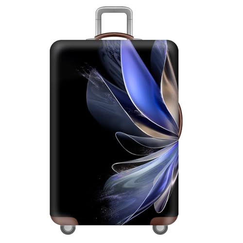 wxlmom Kofferschutzhülle S Schwarze Blume Waschbar,Suitcase Cover Für Kinder Und Erwachsene,Elastischer Spandex-Koffer-Protector,Koffer-Abdeckungen von wxlmom