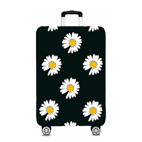 wxlmom Kofferschutzhülle S Schwarze Blumen Waschbar,Suitcase Cover Für Kinder Und Erwachsene,Elastischer Spandex-Koffer-Protector,Koffer-Abdeckungen von wxlmom