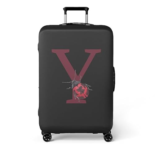 wxlmom Kofferschutzhülle S Schwarze Buchstaben Waschbar,Suitcase Cover Für Kinder Und Erwachsene,Elastischer Spandex-Koffer-Protector,Koffer-Abdeckungen von wxlmom