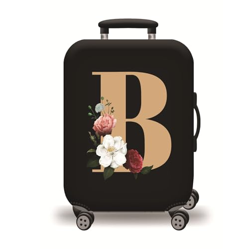 wxlmom Kofferschutzhülle S Schwarze Buchstaben Waschbar,Suitcase Cover Für Kinder Und Erwachsene,Elastischer Spandex-Koffer-Protector,Koffer-Abdeckungen von wxlmom