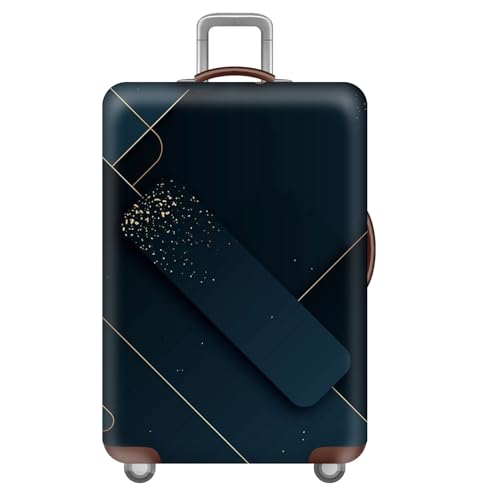 wxlmom Kofferschutzhülle S Schwarze Geometrie Waschbar,Suitcase Cover Für Kinder Und Erwachsene,Elastischer Spandex-Koffer-Protector,Koffer-Abdeckungen von wxlmom