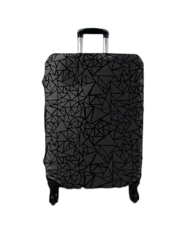 wxlmom Kofferschutzhülle S Schwarze Geometrie Waschbar,Suitcase Cover Für Kinder Und Erwachsene,Elastischer Spandex-Koffer-Protector,Koffer-Abdeckungen von wxlmom