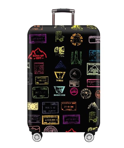 wxlmom Kofferschutzhülle S Schwarze Graffiti Waschbar,Suitcase Cover Für Kinder Und Erwachsene,Elastischer Spandex-Koffer-Protector,Koffer-Abdeckungen von wxlmom