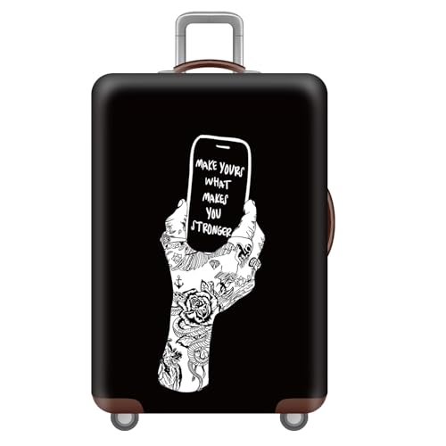 wxlmom Kofferschutzhülle S Schwarze Hände Waschbar,Suitcase Cover Für Kinder Und Erwachsene,Elastischer Spandex-Koffer-Protector,Koffer-Abdeckungen von wxlmom