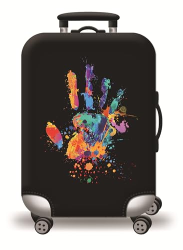 wxlmom Kofferschutzhülle S Schwarze Hände Waschbar,Suitcase Cover Für Kinder Und Erwachsene,Elastischer Spandex-Koffer-Protector,Koffer-Abdeckungen von wxlmom