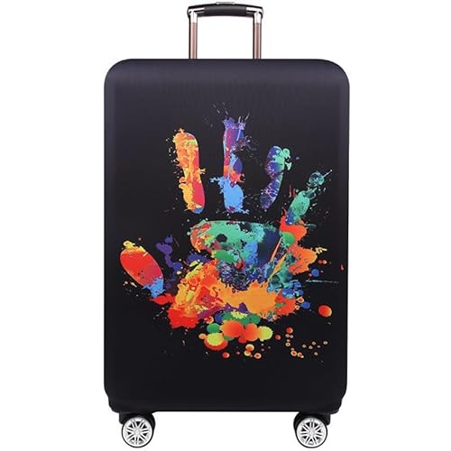 wxlmom Kofferschutzhülle S Schwarze Hände Waschbar,Suitcase Cover Für Kinder Und Erwachsene,Elastischer Spandex-Koffer-Protector,Koffer-Abdeckungen von wxlmom