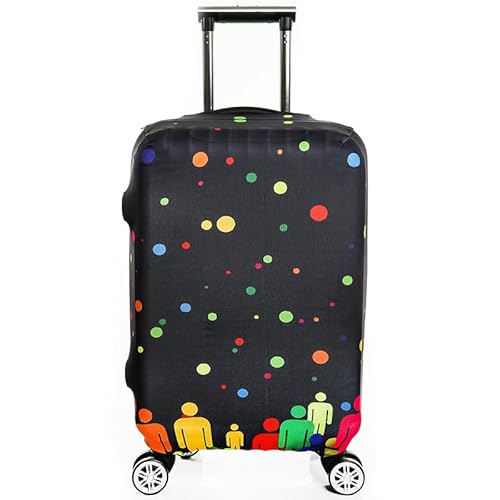 wxlmom Kofferschutzhülle S Schwarze Polka Dots Waschbar,Suitcase Cover Für Kinder Und Erwachsene,Elastischer Spandex-Koffer-Protector,Koffer-Abdeckungen von wxlmom