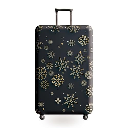 wxlmom Kofferschutzhülle S Schwarze Schneeflocken Waschbar,Suitcase Cover Für Kinder Und Erwachsene,Elastischer Spandex-Koffer-Protector,Koffer-Abdeckungen von wxlmom
