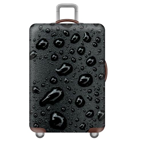 wxlmom Kofferschutzhülle S Schwarze Wassertropfen Waschbar,Suitcase Cover Für Kinder Und Erwachsene,Elastischer Spandex-Koffer-Protector,Koffer-Abdeckungen von wxlmom