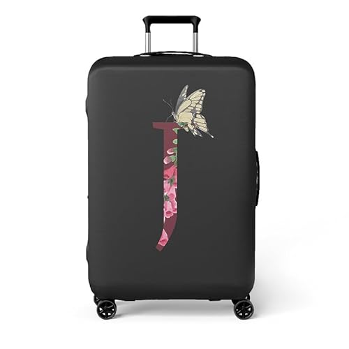wxlmom Kofferschutzhülle S Schwarzer Buchstabe Schmetterling Waschbar,Suitcase Cover Für Kinder Und Erwachsene,Elastischer Spandex-Koffer-Protector,Koffer-Abdeckungen von wxlmom
