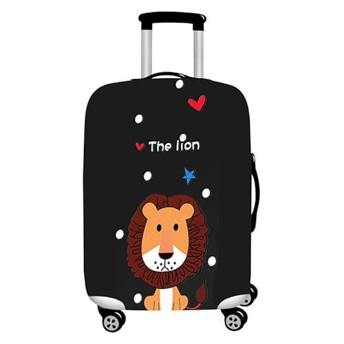 wxlmom Kofferschutzhülle S Schwarzer Löwe Waschbar,Suitcase Cover Für Kinder Und Erwachsene,Elastischer Spandex-Koffer-Protector,Koffer-Abdeckungen von wxlmom