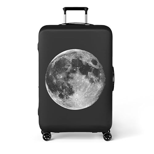 wxlmom Kofferschutzhülle S Schwarzer Mond Waschbar,Suitcase Cover Für Kinder Und Erwachsene,Elastischer Spandex-Koffer-Protector,Koffer-Abdeckungen von wxlmom