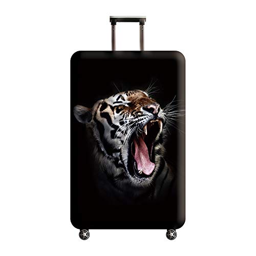 wxlmom Kofferschutzhülle S Schwarzer Tiger Waschbar,Suitcase Cover Für Kinder Und Erwachsene,Elastischer Spandex-Koffer-Protector,Koffer-Abdeckungen von wxlmom
