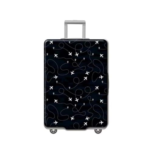 wxlmom Kofferschutzhülle S Schwarzes Flugzeug Waschbar,Suitcase Cover Für Kinder Und Erwachsene,Elastischer Spandex-Koffer-Protector,Koffer-Abdeckungen von wxlmom
