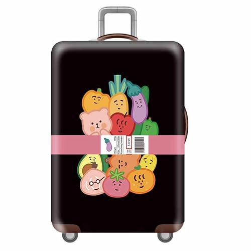 wxlmom Kofferschutzhülle S Schwarzes Gemüse Waschbar,Suitcase Cover Für Kinder Und Erwachsene,Elastischer Spandex-Koffer-Protector,Koffer-Abdeckungen von wxlmom