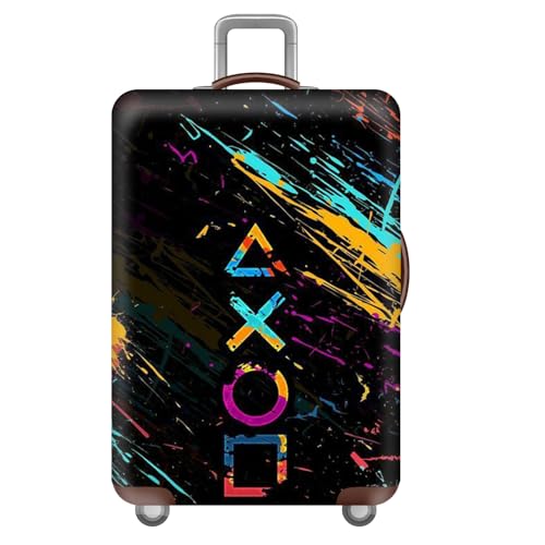 wxlmom Kofferschutzhülle S Schwarzes Graffiti Waschbar,Suitcase Cover Für Kinder Und Erwachsene,Elastischer Spandex-Koffer-Protector,Koffer-Abdeckungen von wxlmom