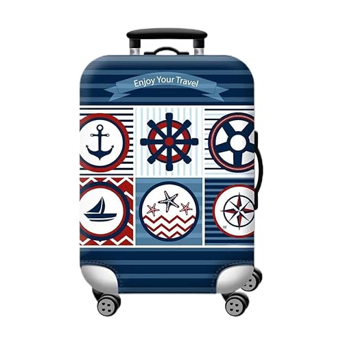 wxlmom Kofferschutzhülle XL Blauer Streifen Waschbar,Suitcase Cover Für Kinder Und Erwachsene,Elastischer Spandex-Koffer-Protector,Koffer-Abdeckungen von wxlmom