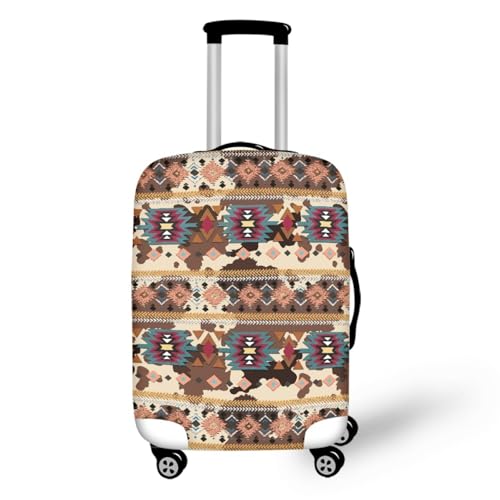 wxlmom Kofferschutzhülle XL Braun Gelb Waschbar,Suitcase Cover Für Kinder Und Erwachsene,Elastischer Spandex-Koffer-Protector,Koffer-Abdeckungen von wxlmom