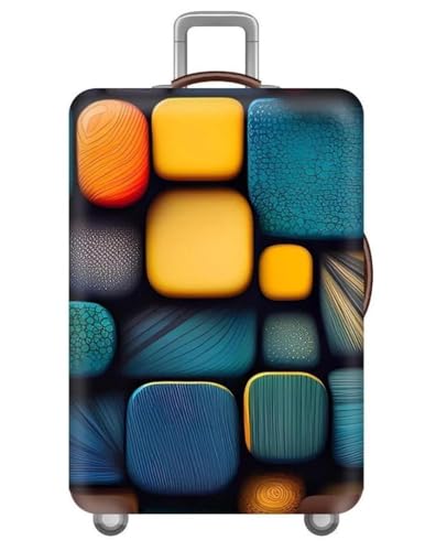 wxlmom Kofferschutzhülle XL Gelb Orange Waschbar,Suitcase Cover Für Kinder Und Erwachsene,Elastischer Spandex-Koffer-Protector,Koffer-Abdeckungen von wxlmom