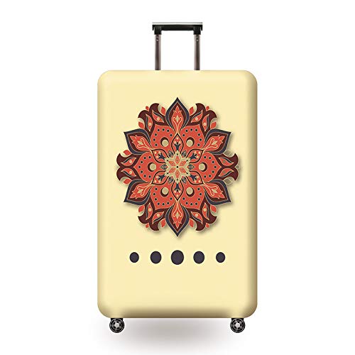 wxlmom Kofferschutzhülle XL Gelbe Retro Blume Waschbar,Suitcase Cover Für Kinder Und Erwachsene,Elastischer Spandex-Koffer-Protector,Koffer-Abdeckungen von wxlmom