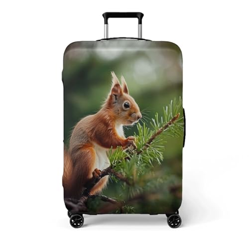 wxlmom Kofferschutzhülle XL Gelbes Eichhörnchen Waschbar,Suitcase Cover Für Kinder Und Erwachsene,Elastischer Spandex-Koffer-Protector,Koffer-Abdeckungen von wxlmom