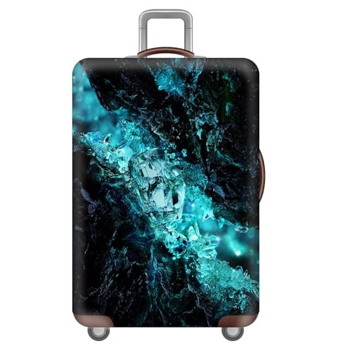 wxlmom Kofferschutzhülle XL Grün Schwarz Waschbar,Suitcase Cover Für Kinder Und Erwachsene,Elastischer Spandex-Koffer-Protector,Koffer-Abdeckungen von wxlmom